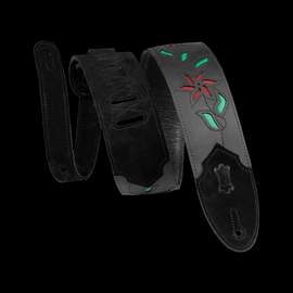 Levy's - Flowering Vine Series - Leather Black with Red Flowers