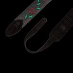 Levy's Flowering Vine Leather - Black with Red Flowers Product Image