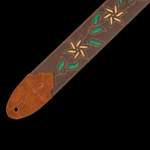 Levy's Flowering Vine Brown Leather Strap - Yellow Flowers Product Image