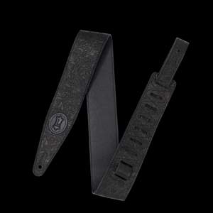 Levy's Florentine Leather Guitar Strap 2 1/2" - Black