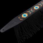 Levy's Crazy Horse Leather Strap with Fringe - Black Product Image