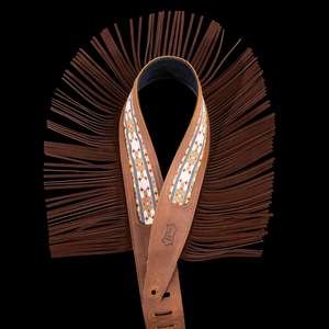 Levy's Crazy Horse Leather Strap with Fringe - Brown