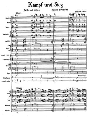 Strauss, Richard: Kampf und Sieg (1892) for orchestra