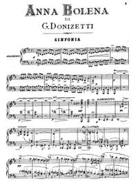 Donizetti, Gaetano: Anna Bolena, opera in 2 acts (Vocal score with Italien libretto)