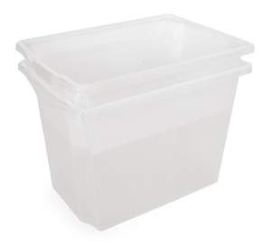 Monarch 5x 40L extra strong storage box and lid set - Clear