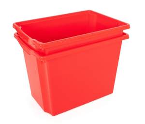 Monarch 5x 40L extra strong storage box and lid set - Red