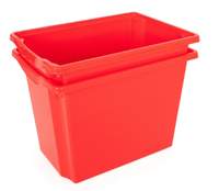 Monarch 5x 20L extra strong storage box and lid set - Red