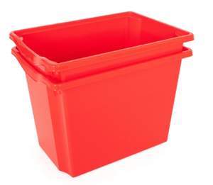 Monarch 5x 20L extra strong storage box and lid set - Red