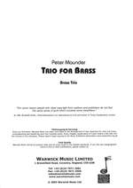 Maunder, Peter: Trio for Brass Product Image