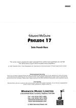 McGuire, Edward: Prelude 17 Product Image