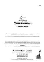Loeb, David: Three Madrigals for 4 Trombones Product Image