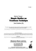 Taylor, Adrian: Simple Studies on Trombone Technique Treble Clef Product Image