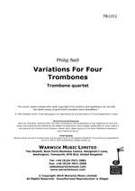 Nell, Philip: Variations for Four Trombones Product Image