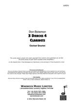 Bateman, Don: 3 Dances 4 Clarinets Product Image