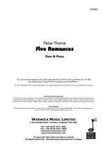 Thorne, Peter: Five Romances Product Image