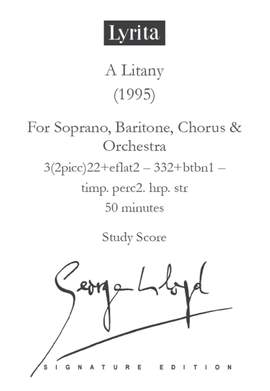 George Lloyd: A Litany – Study score