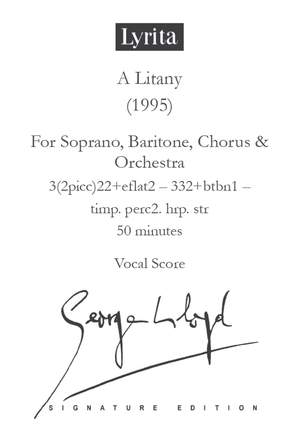 George Lloyd: A Litany - Vocal score