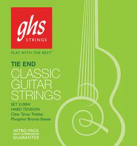 GHS 2100W Tie End Classic Hard Tension Clear/Bronze Guitar Strings