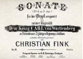Fink, C: Sonate No 4 in D dur für die Orgel componirt Op. 55