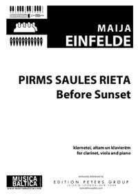 Einfelde, Maija: Before Sunset (clarinet, viola & piano)