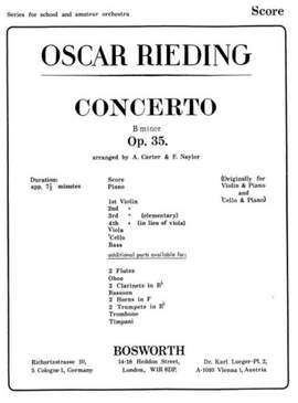 Rieding, O: Concertino h-moll op 35 B minor Op. 35