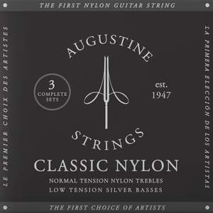 Augustine Strings for classic guitar Classic Label 3 x Set Classic Black