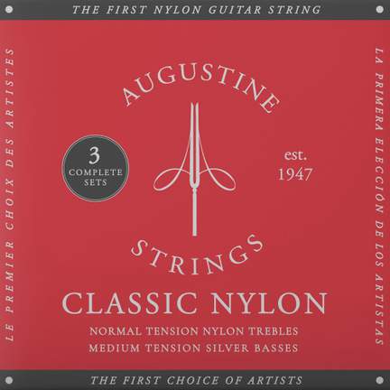 Augustine Strings for classic guitar Classic Label 3 x Set Classic Red