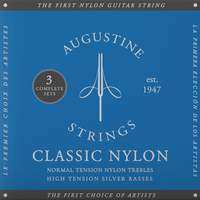 Augustine Strings for classic guitar Classic Label 3 x Set Classic Blue