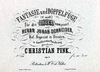 Fink, C: Fantasie und Doppelfuge c-moll für die Orgel componiert op. 4