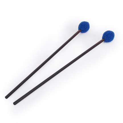 Percussion Workshop Vibraphone / marimba beaters pair - 3.3cm blue wool head – medium