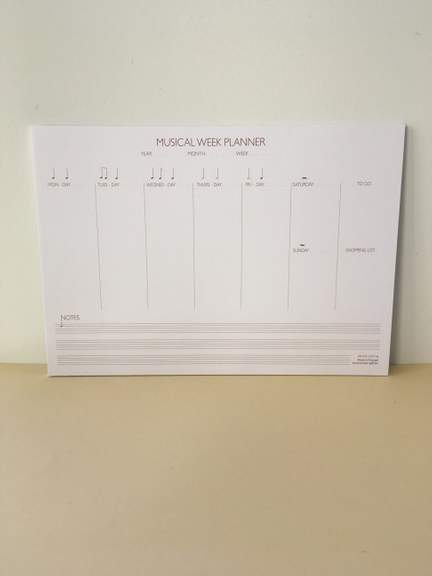 Musical week planner