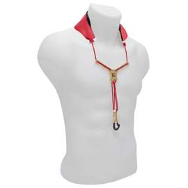 BG Saxophone'Yoke' Neck Strap- Snap Hook 'Zen' with Metal Extender Alto/ Tenor Saxophone-Red