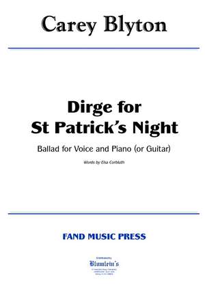 Carey Blyton: Dirge for St Patrick’s Night (Ballad)