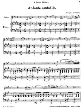 Crouwels, François: Andante cantabile for violin and piano, Romance sans paroles for violin (or cello) and piano