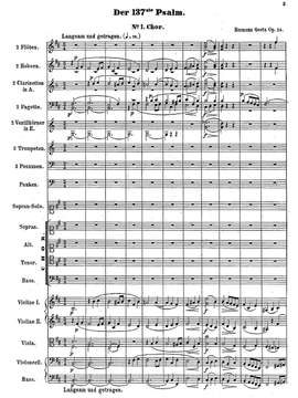 Goetz, Hermann: The 137th Psalm op.14 for choir, soprano solo and orchestra