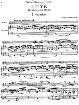 Graener, Paul: Suite für Violine und Klavier Op. 64
