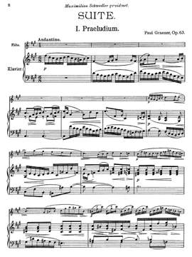 Graener, Paul: Suite für Flöte und Klavier Op. 63