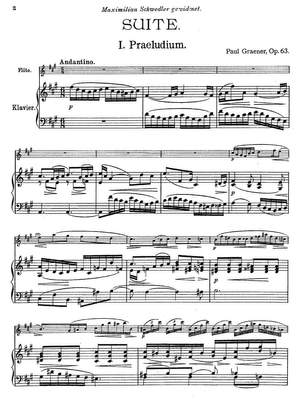 Graener, Paul: Suite für Flöte und Klavier Op. 63