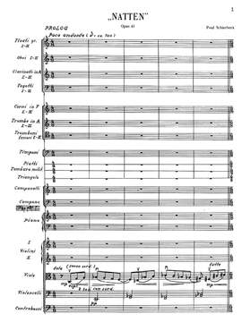 Schierbeck, Poul: Natten Op. 41 for orchestra