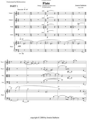 Stalheim, Jostein: Flate for string quartet and piano