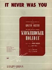 Kurt Weill: It Never Was You (from 'Knickerbocker Holiday')