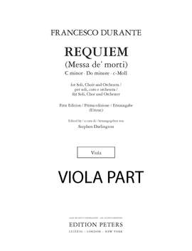 Francesco Durante: Requiem (Messa de' morti)