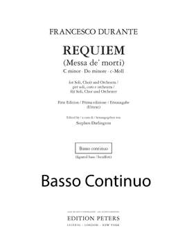 Francesco Durante: Requiem (Messa de' morti)