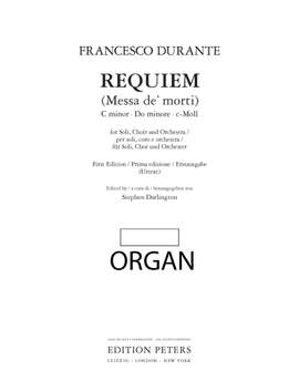 Francesco Durante: Requiem (Messa de' morti)