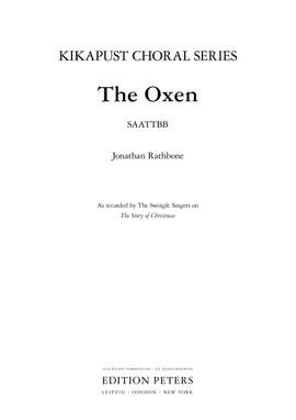 Jonathan Rathbone: The Oxen