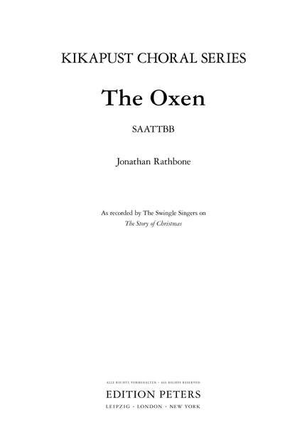 Jonathan Rathbone: The Oxen