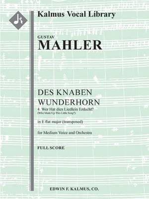 Mahler: Wer Hat dies Liedlein Erdacht?, medium voice (E flat, transposed)