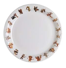 Paper Plate bauxili Animals 10x23cm Ø