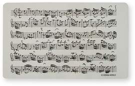 Cutting board Sheet music white