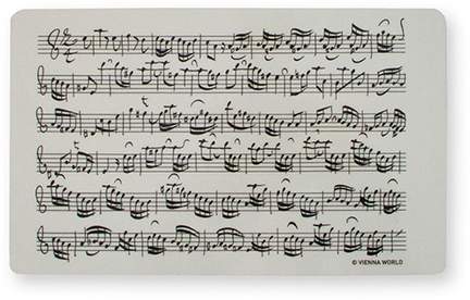Cutting board Sheet music white